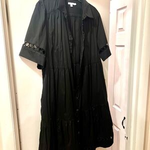 Chico’s Popover black tiered dress 3